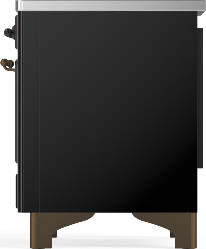 Ilve UMIB36NR3BKB Glossy Black With Burnished Trim