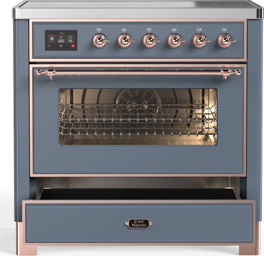 Ilve UMIB36NR3BGP Blue Grey With Copper Trim