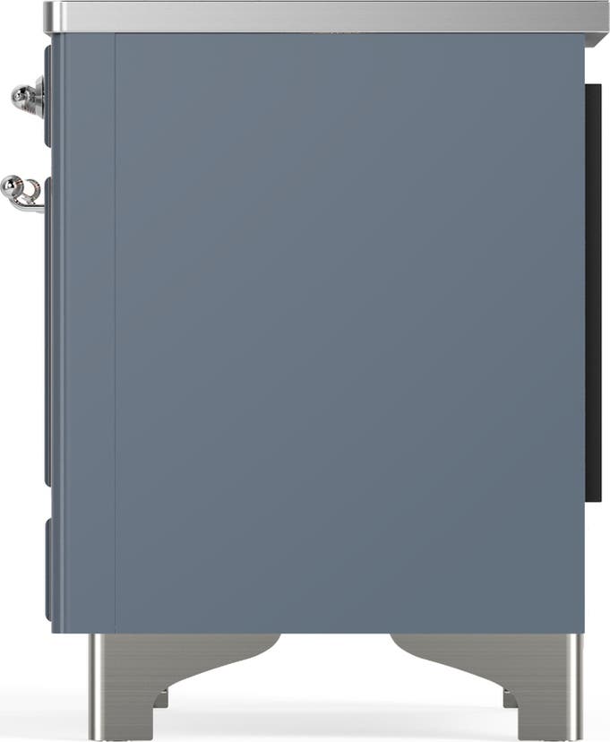 Ilve UMIB36NR3BGC Blue Grey With Chrome Trim