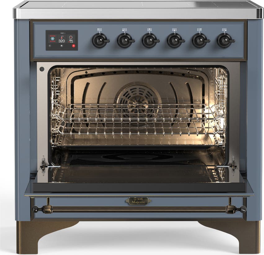 Ilve UMIB36NR3BGB Blue Grey With Burnished Trim