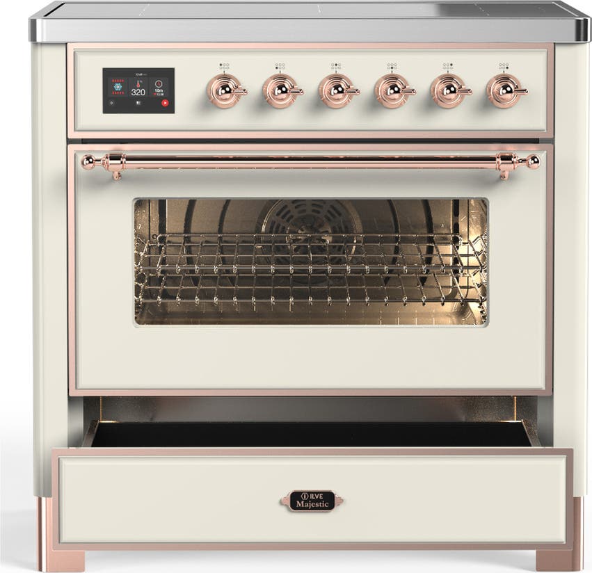 Ilve UMIB36NR3AWP Antique White With Copper Trim