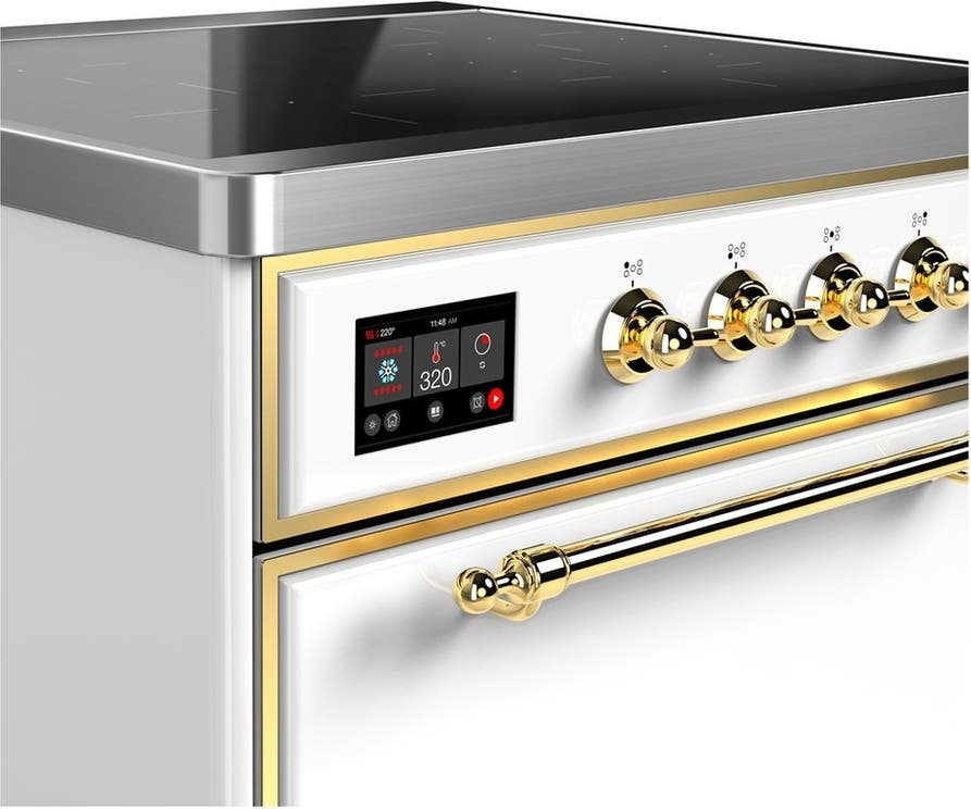 Ilve UMIB30QNR3WHG White With Brass Trim