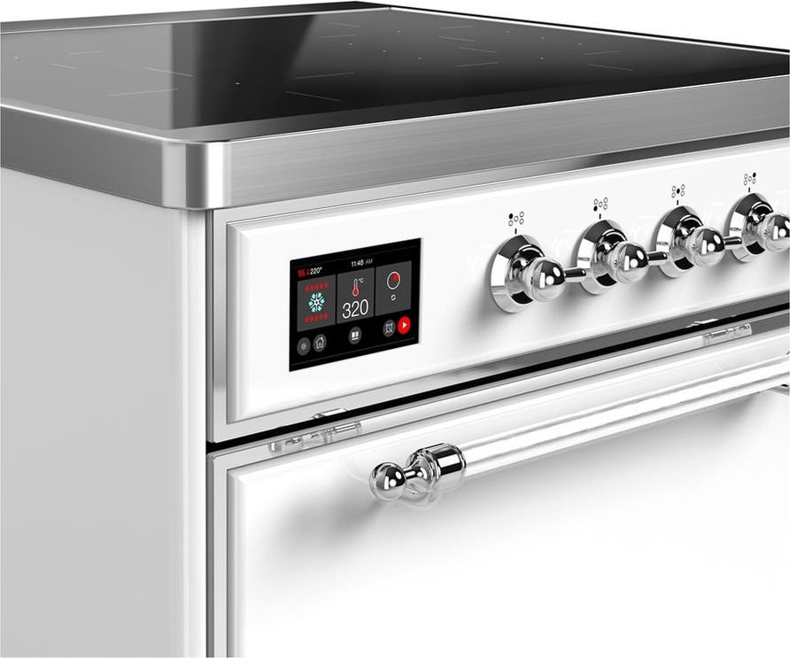Ilve UMIB30QNR3WHC White With Chrome Trim