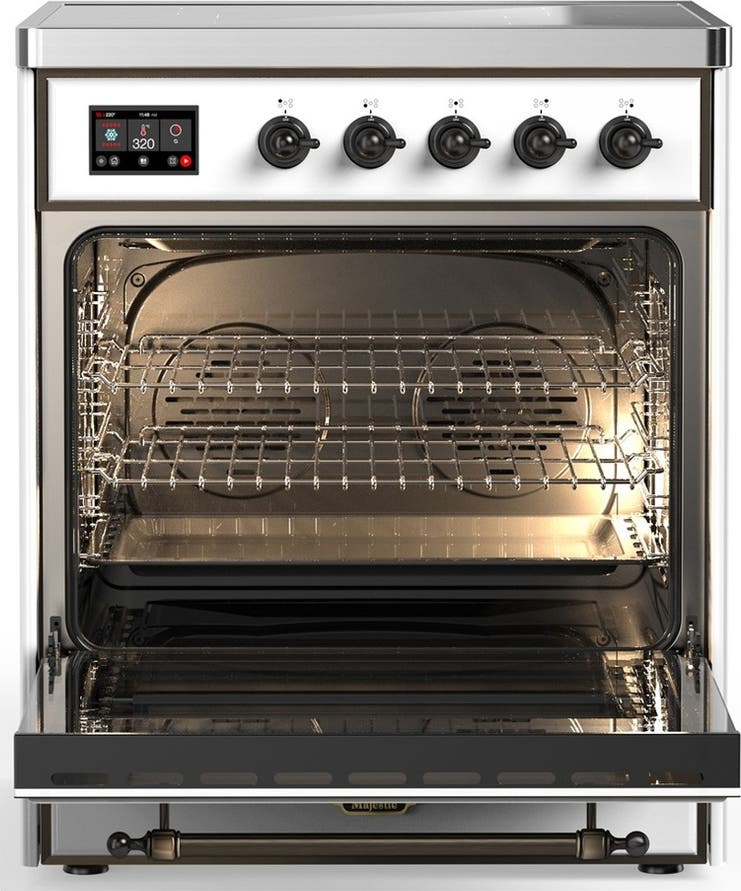 Ilve UMIB30QNR3WHB White With Burnished Trim