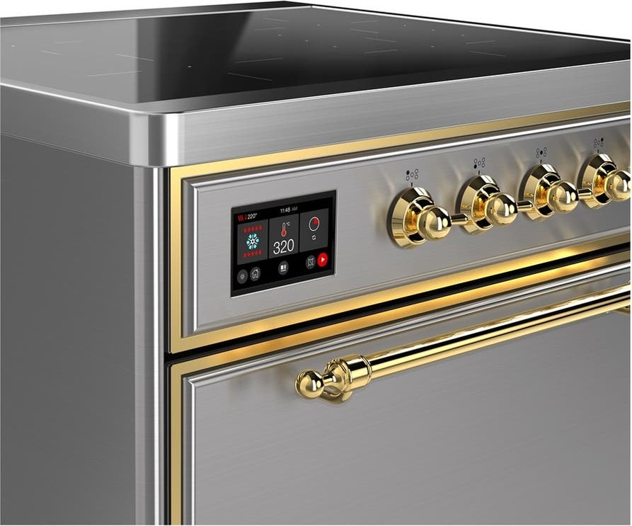 Ilve UMIB30QNR3SSG Stainless Steel With Brass Trim
