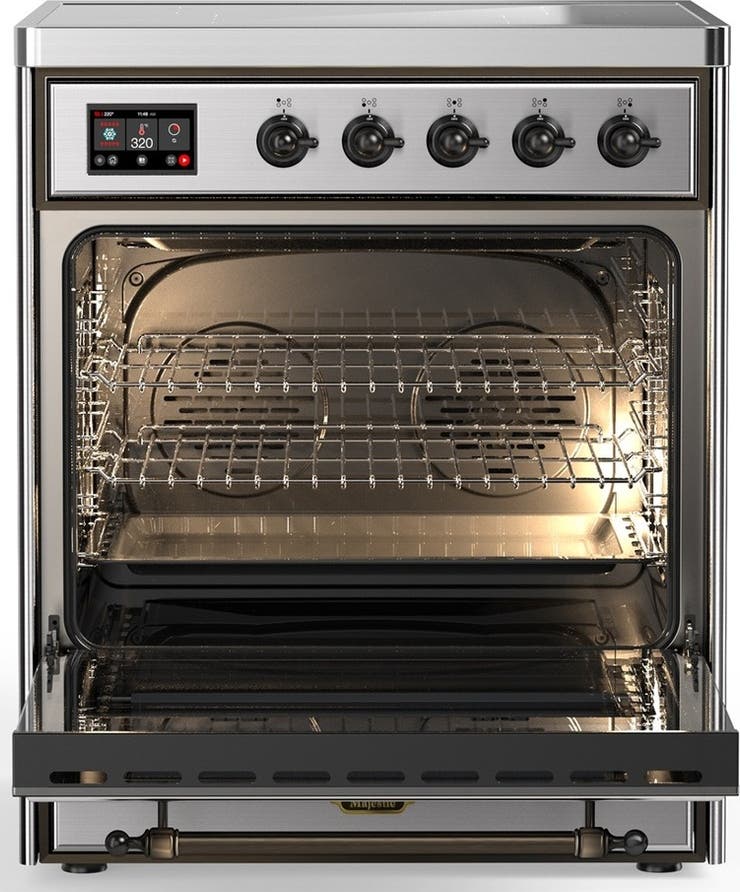 Ilve UMIB30QNR3SSB Stainless Steel With Burnished Trim