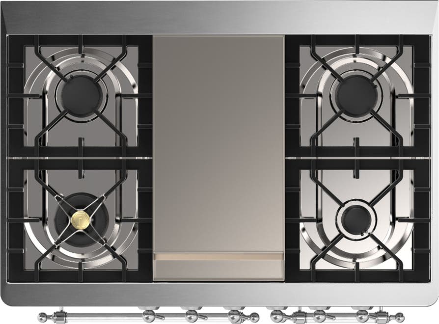Ilve UMD40FQNR3BUCLP Burgundy With Chrome Trim, Liquid Propane