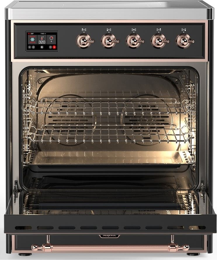 Ilve UMIB30QNR3MGP Matte Graphite With Copper Trim