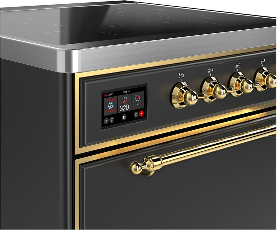 Ilve UMIB30QNR3MGG Matte Graphite With Brass Trim