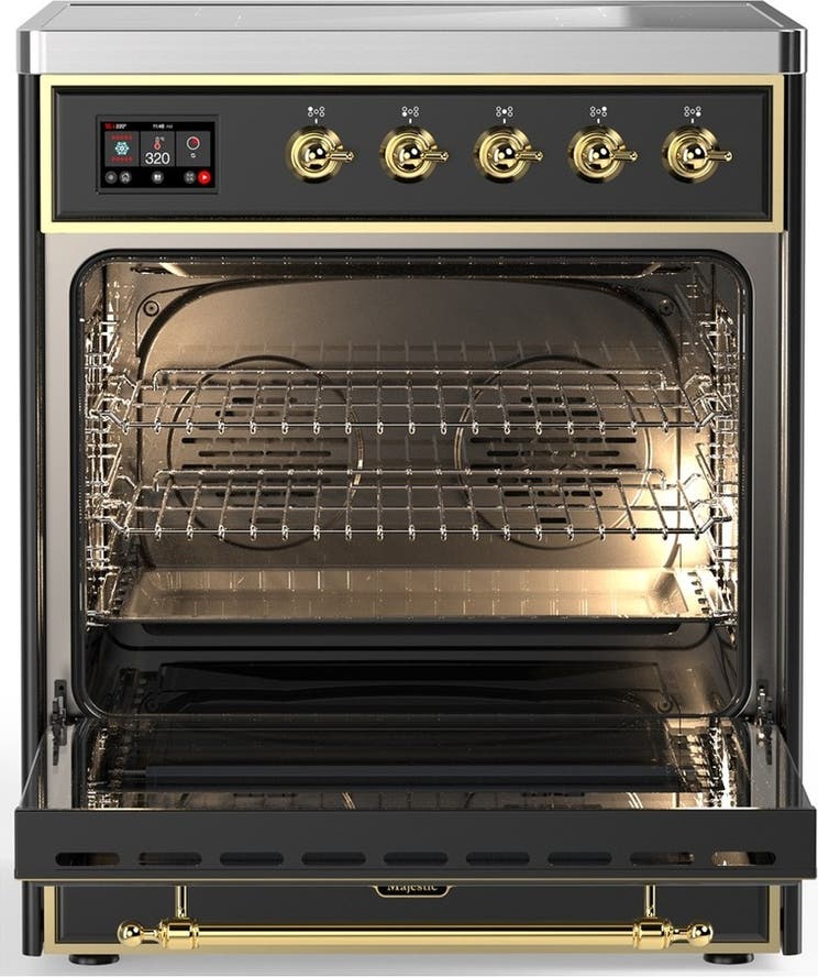 Ilve UMIB30QNR3MGG Matte Graphite With Brass Trim