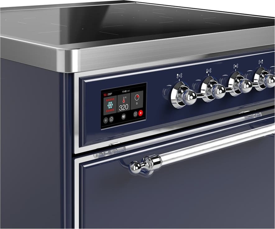 Ilve UMIB30QNR3MBC Midnight Blue With Chrome Trim