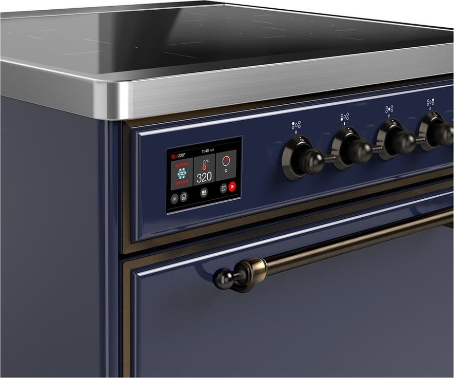 Ilve UMIB30QNR3MBB Midnight Blue With Burnished Trim