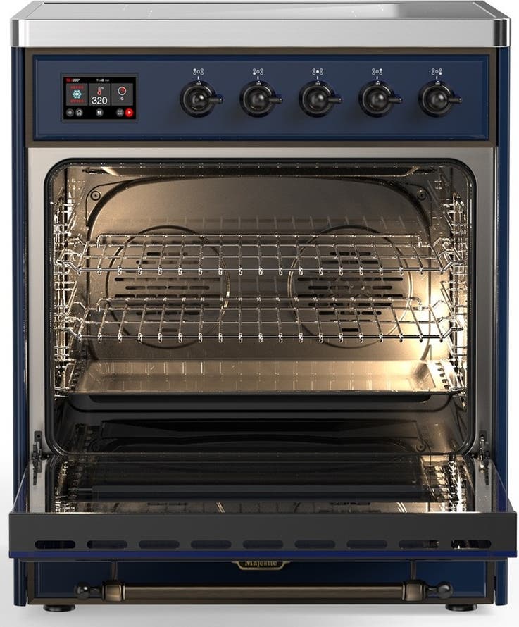 Ilve UMIB30QNR3MBB Midnight Blue With Burnished Trim