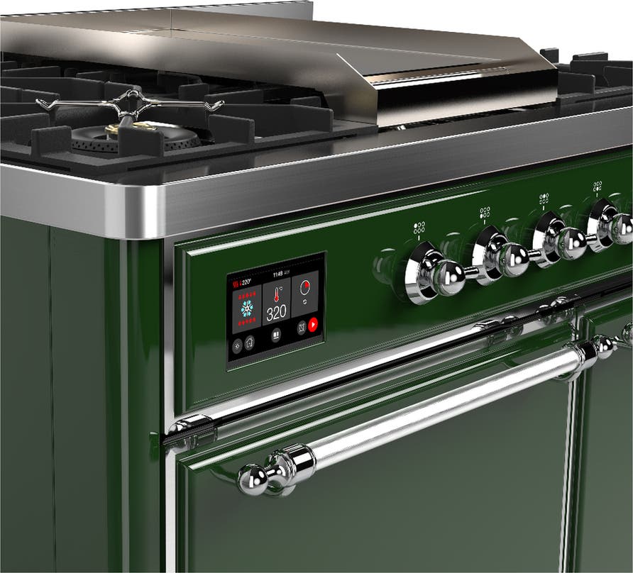 Ilve UMD40FQNR3EGCLP Emerald Green With Chrome Trim, Liquid Propane