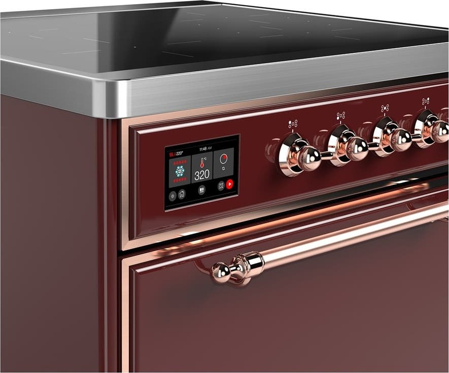 Ilve UMIB30QNR3BUP Burgundy With Copper Trim