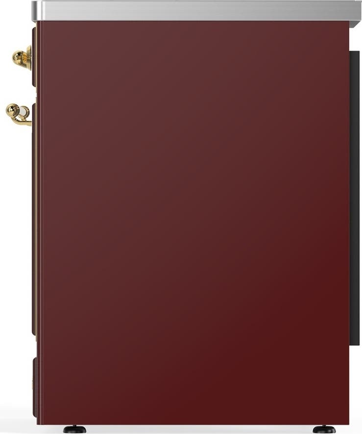 Ilve UMIB30QNR3BUG Burgundy With Brass Trim