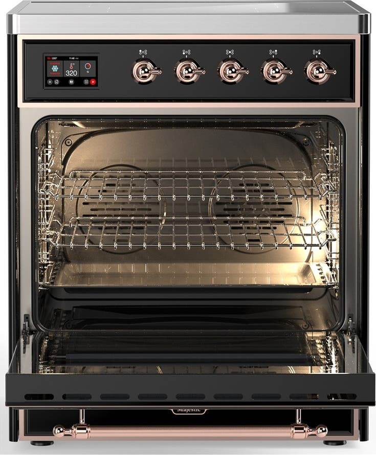 Ilve UMIB30QNR3BKP Glossy Black With Copper Trim