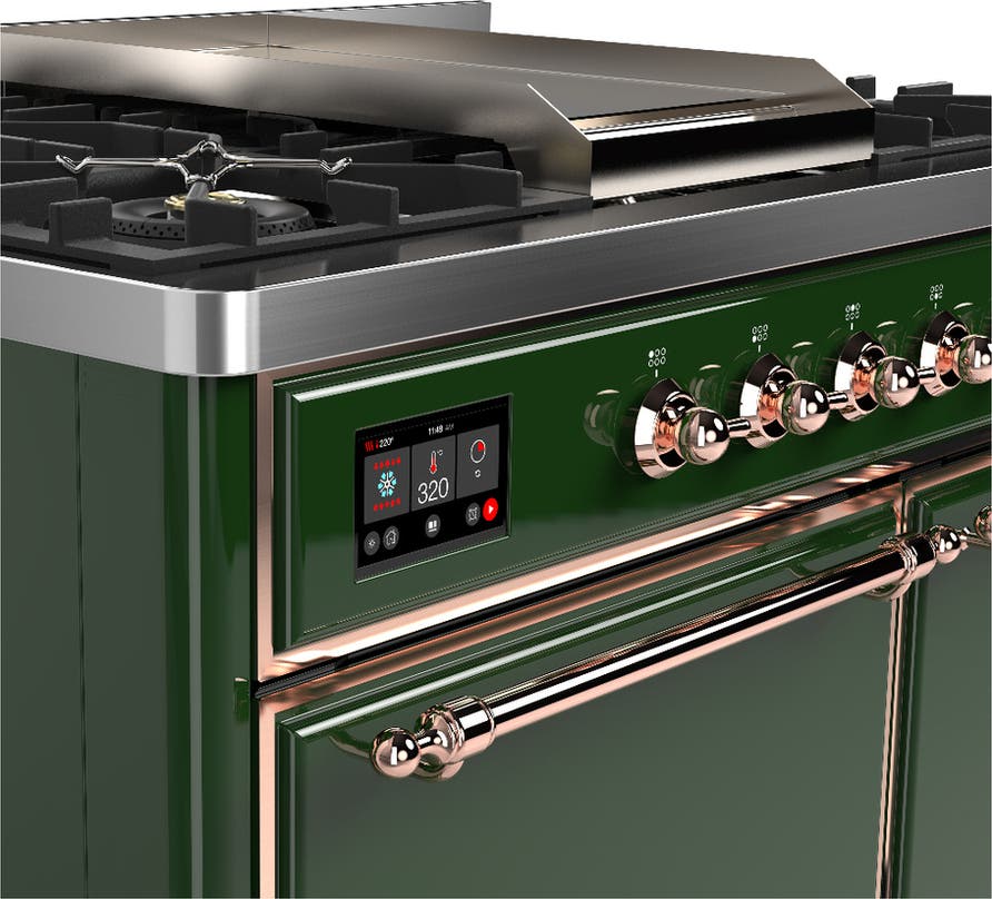 Ilve UMD40FQNR3EGPLP Emerald Green With Copper Trim, Liquid Propane