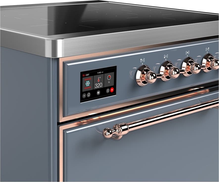 Ilve UMIB30QNR3BGP Blue Grey With Copper Trim
