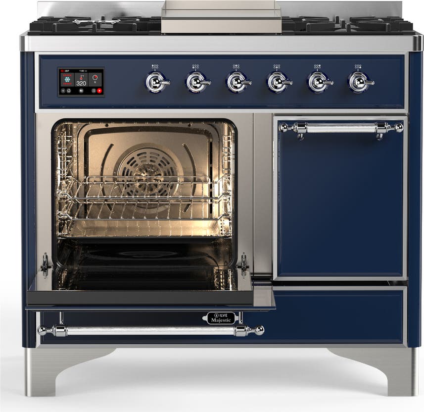 Ilve UMD40FQNR3MBC Midnight Blue With Chrome Trim, Natural Gas