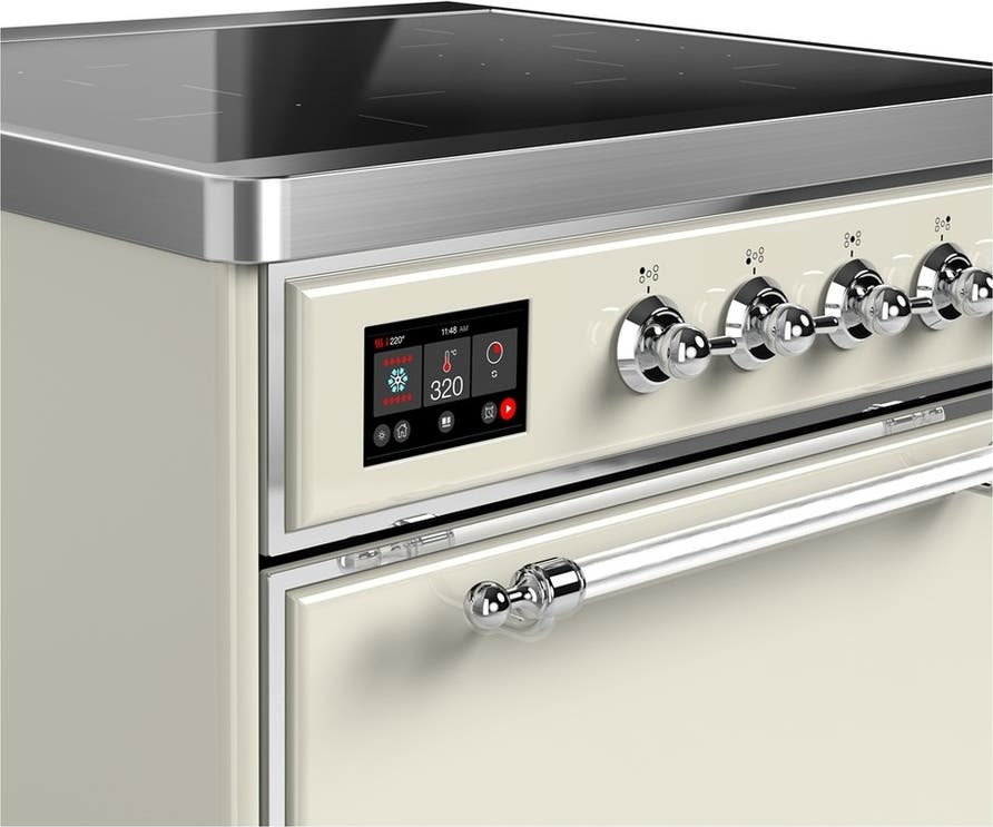 Ilve UMIB30QNR3AWC Antique White With Chrome Trim