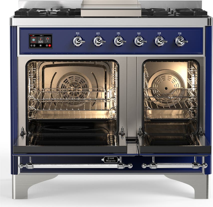 Ilve UMD40FQNR3MBCLP Midnight Blue With Chrome Trim, Liquid Propane
