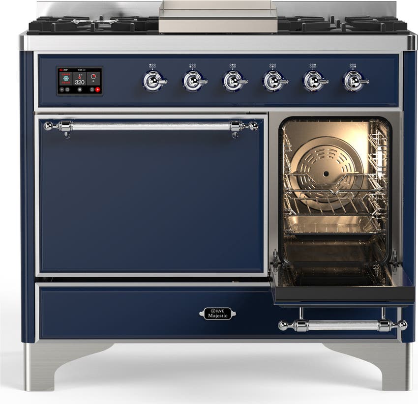 Ilve UMD40FQNR3MBCLP Midnight Blue With Chrome Trim, Liquid Propane