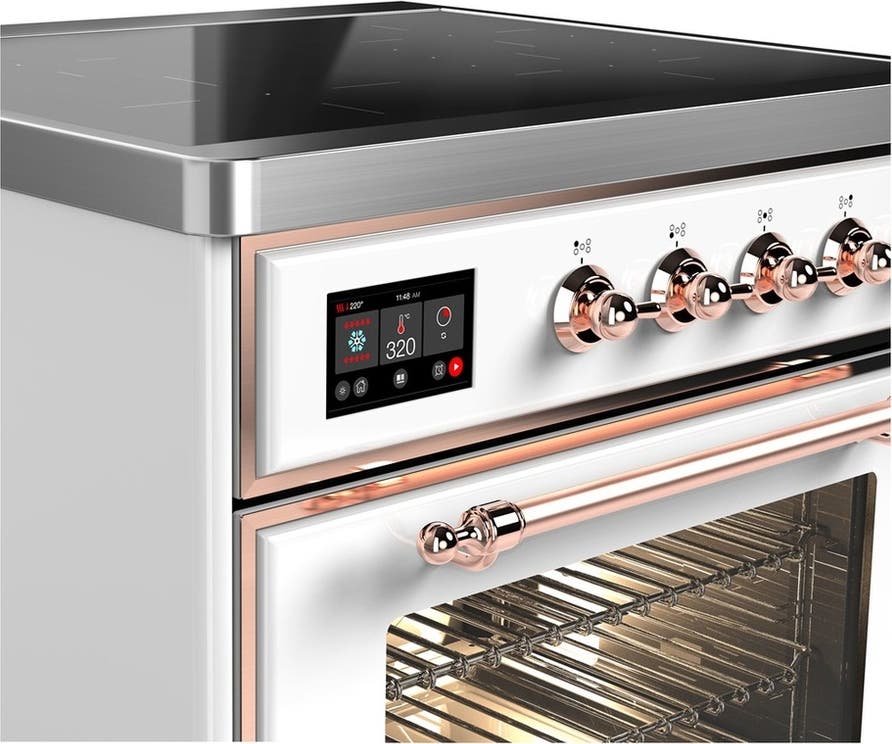 Ilve UMIB30NR3WHP White With Copper Trim