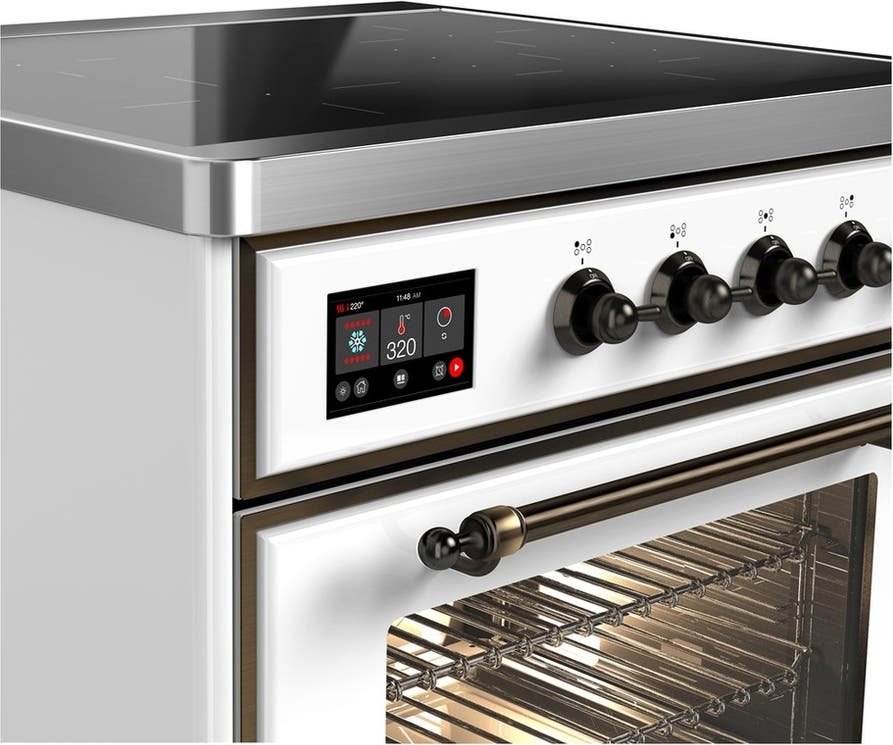 Ilve UMIB30NR3WHB White With Burnished Trim