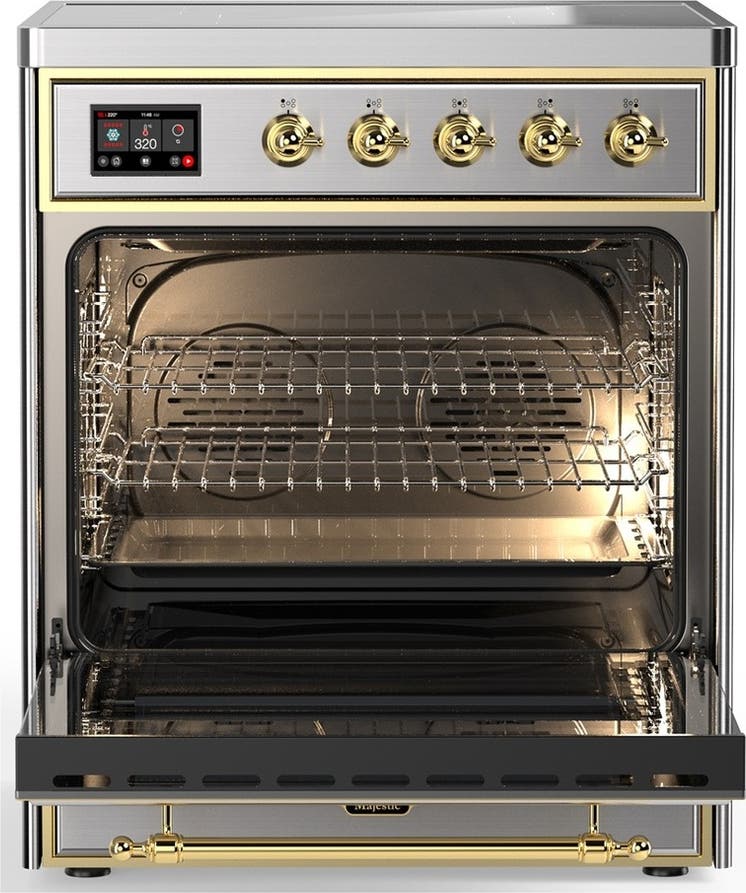Ilve UMIB30NR3SSG Stainless Steel With Brass Trim