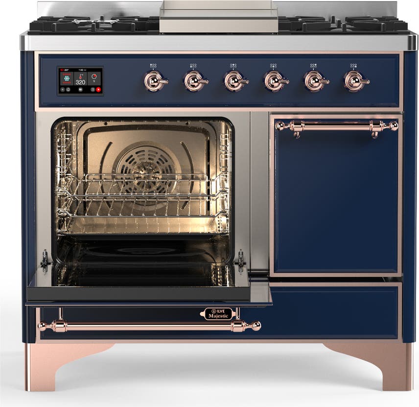 Ilve UMD40FQNR3MBPLP Midnight Blue With Copper Trim, Liquid Propane