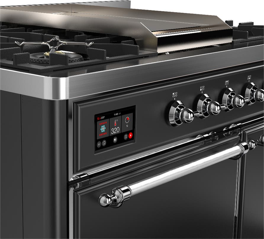 Ilve UMD40FQNR3MGCLP Matte Graphite With Chrome Trim, Liquid Propane