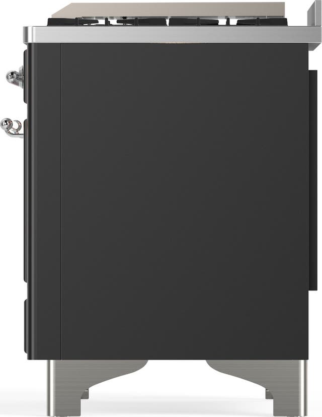 Ilve UMD40FQNR3MGCLP Matte Graphite With Chrome Trim, Liquid Propane