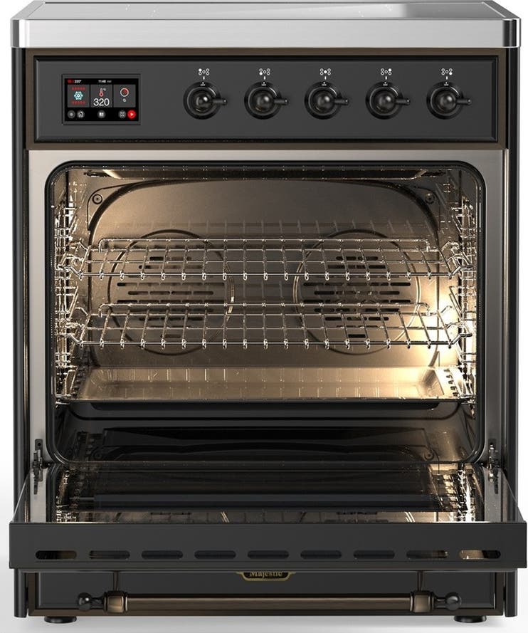 Ilve UMIB30NR3MGB Matte Graphite With Burnished Trim