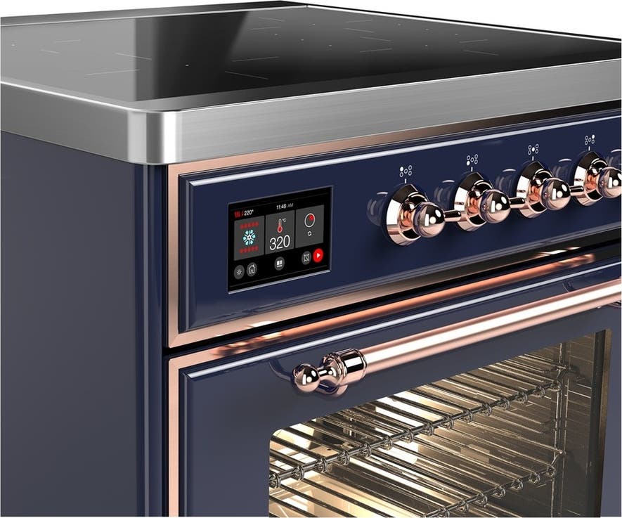 Ilve UMIB30NR3MBP Midnight Blue With Copper Trim
