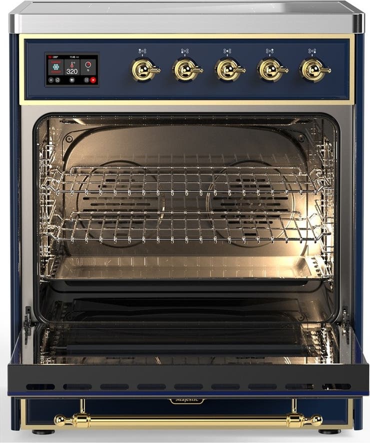 Ilve UMIB30NR3MBG Midnight Blue With Brass Trim