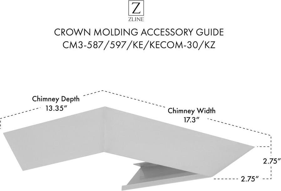 Zline CM3587597KEKECOM30KZ Brushed 430 Stainless Steel