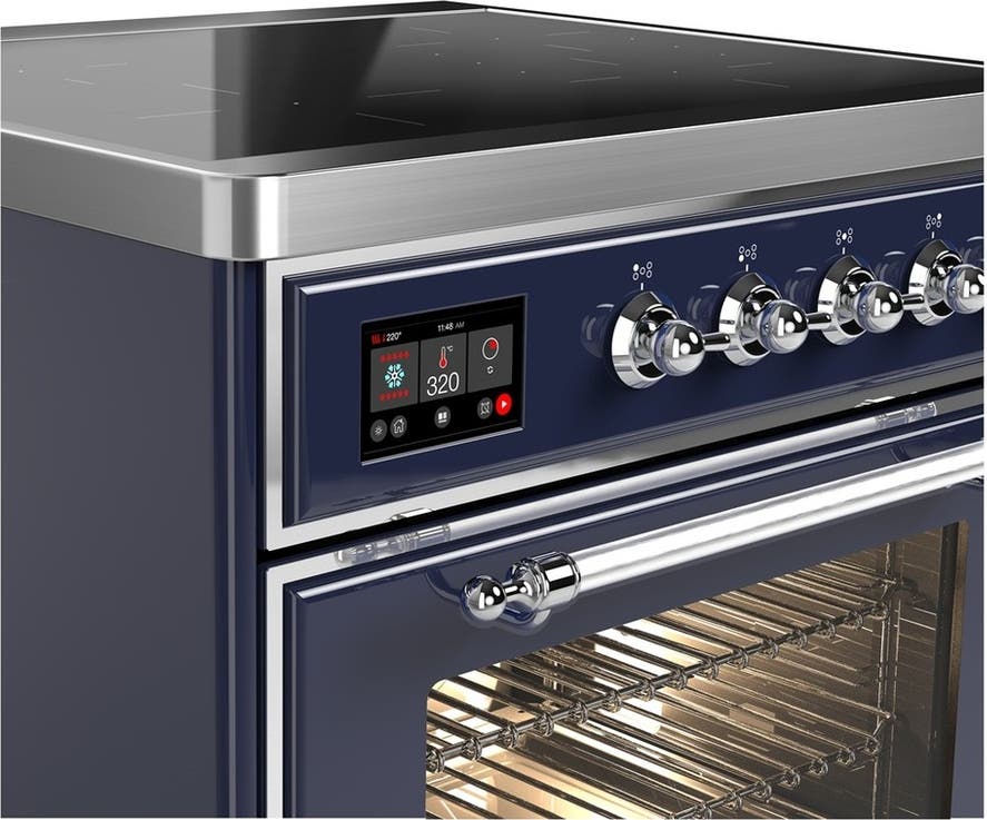 Ilve UMIB30NR3MBC Midnight Blue With Chrome Trim