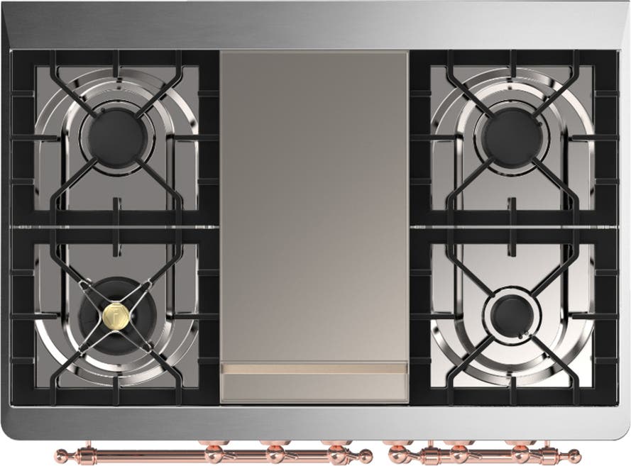 Ilve UMD40FQNR3MGP Matte Graphite With Copper Trim, Natural Gas
