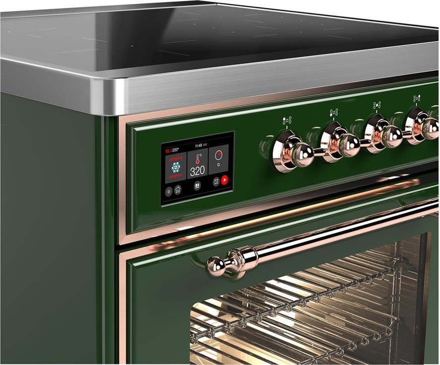 Ilve UMIB30NR3EGP Emerald Green With Copper Trim