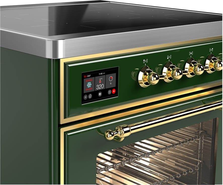 Ilve UMIB30NR3EGG Emerald Green With Brass Trim
