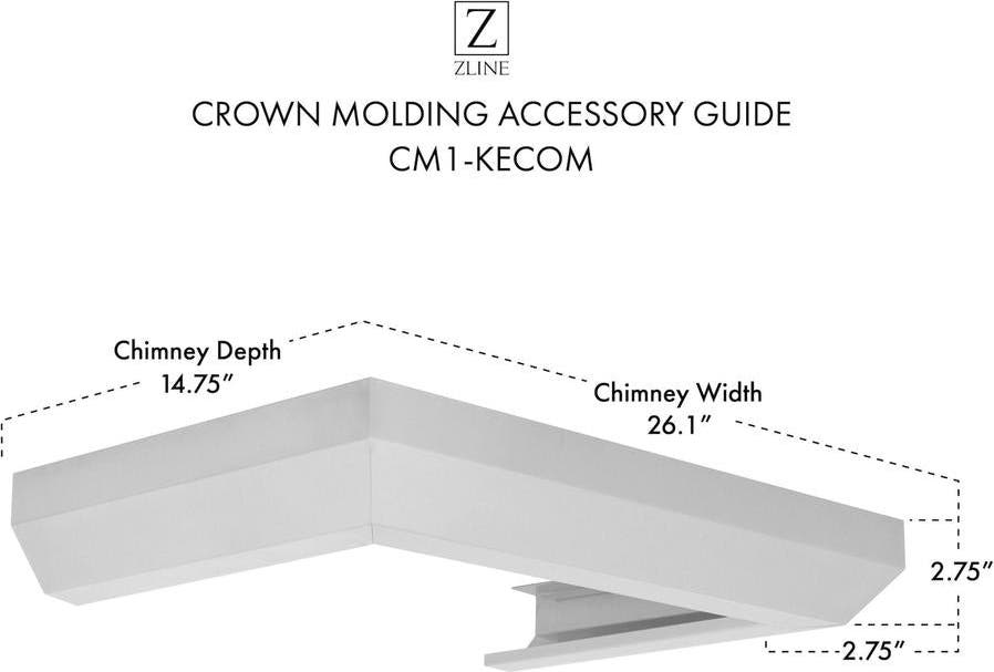 Zline CM1KECOM Brushed 430 Stainless Steel