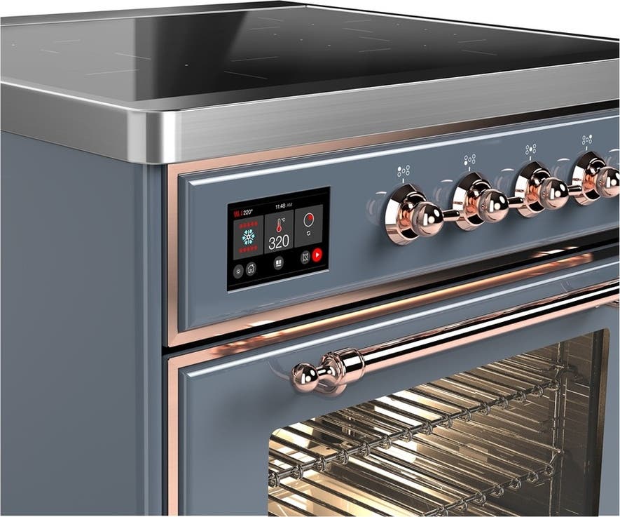 Ilve UMIB30NR3BGP Blue Grey With Copper Trim