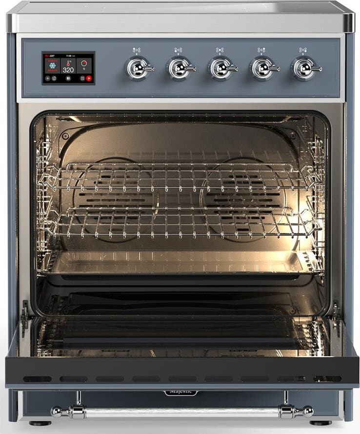 Ilve UMIB30NR3BGC Blue Grey With Chrome Trim
