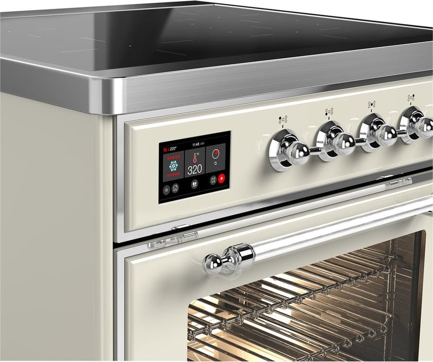 Ilve UMIB30NR3AWC Antique White With Chrome Trim