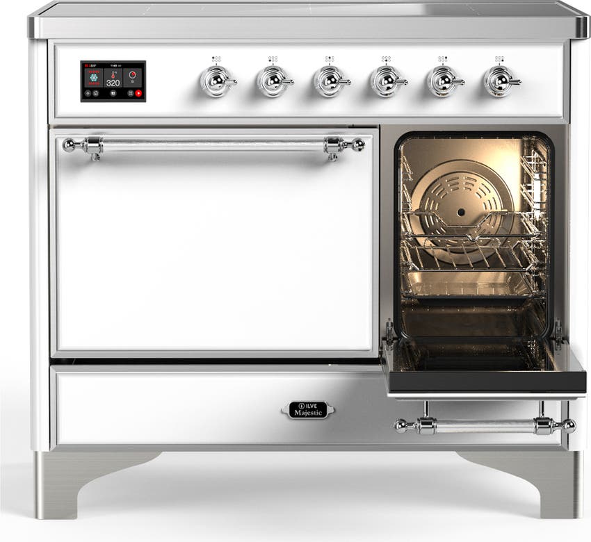 Ilve UMDIB40QNR3WHC White With Chrome Trim