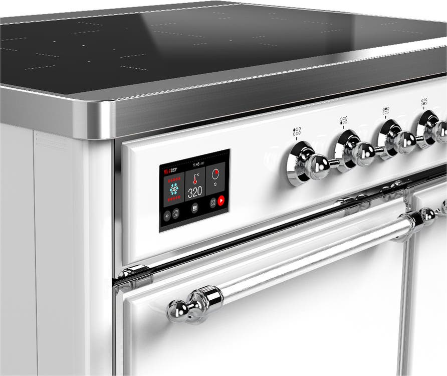 Ilve UMDIB40QNR3WHC White With Chrome Trim