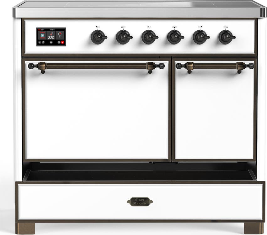 Ilve UMDIB40QNR3WHB White With Burnished Trim