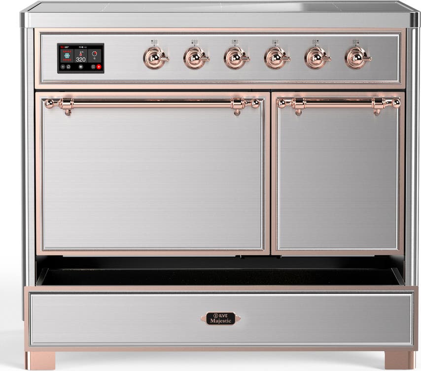 Ilve UMDIB40QNR3SSP Stainless Steel With Copper Trim