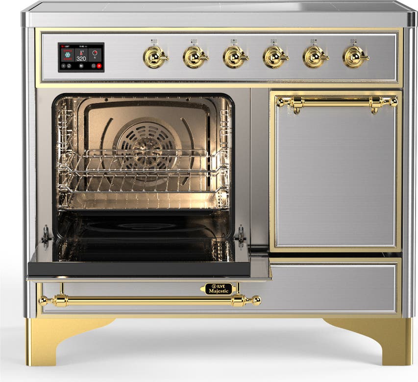 Ilve UMDIB40QNR3SSG Stainless Steel With Brass Trim